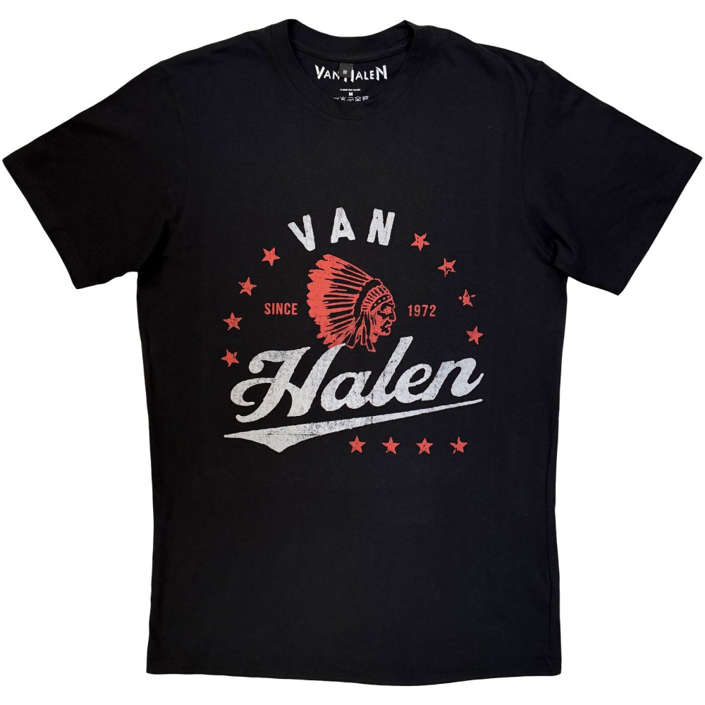 Van Halen - Red Indian Mens Tshirt - Black